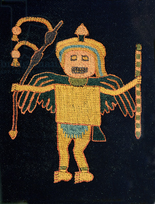 Detail of a piece of woollen fabric (textile)